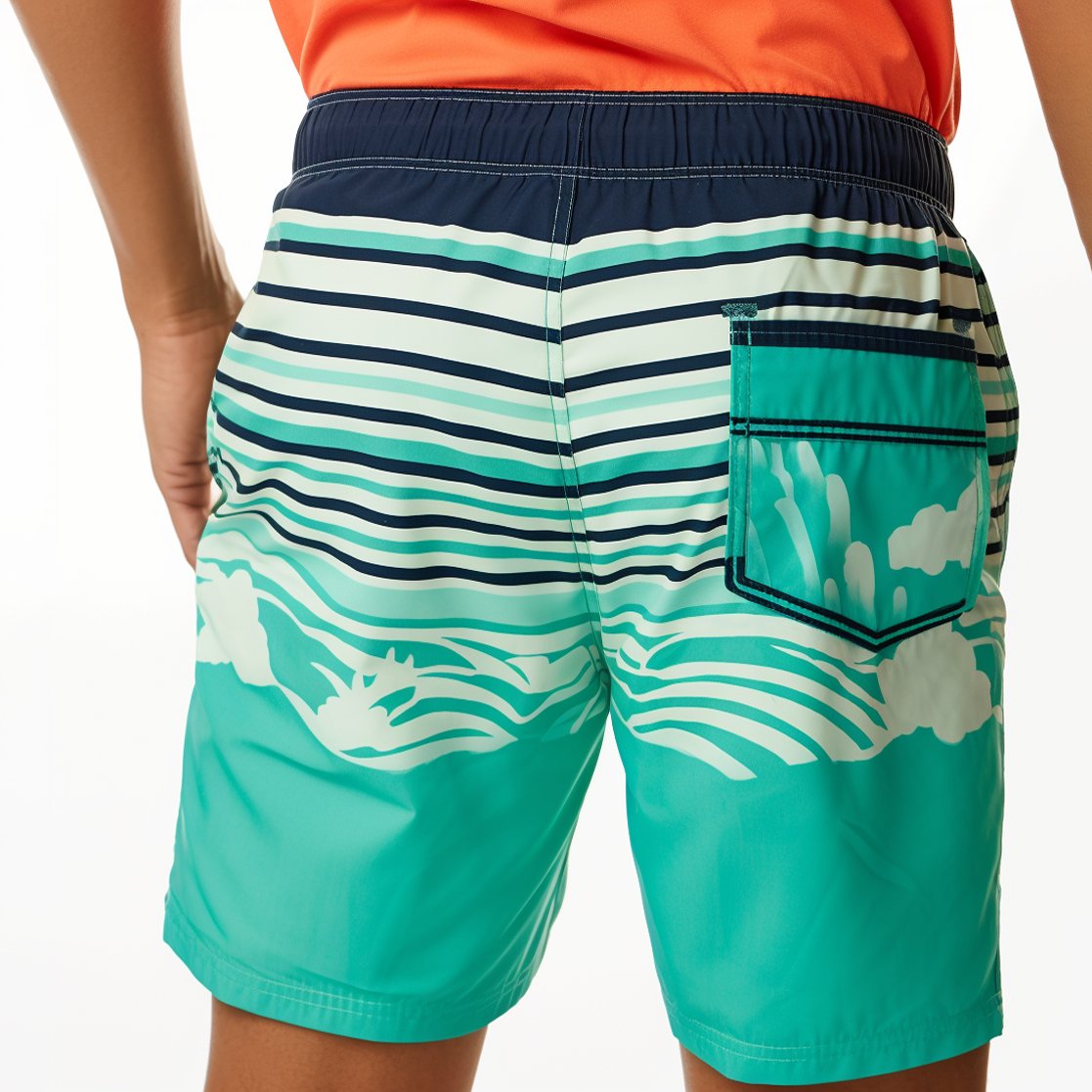 Wholesale Quick Dry Boardshorts Beach Short Spandex / Polyester Swimming Trunks Men Pockets Board Shorts