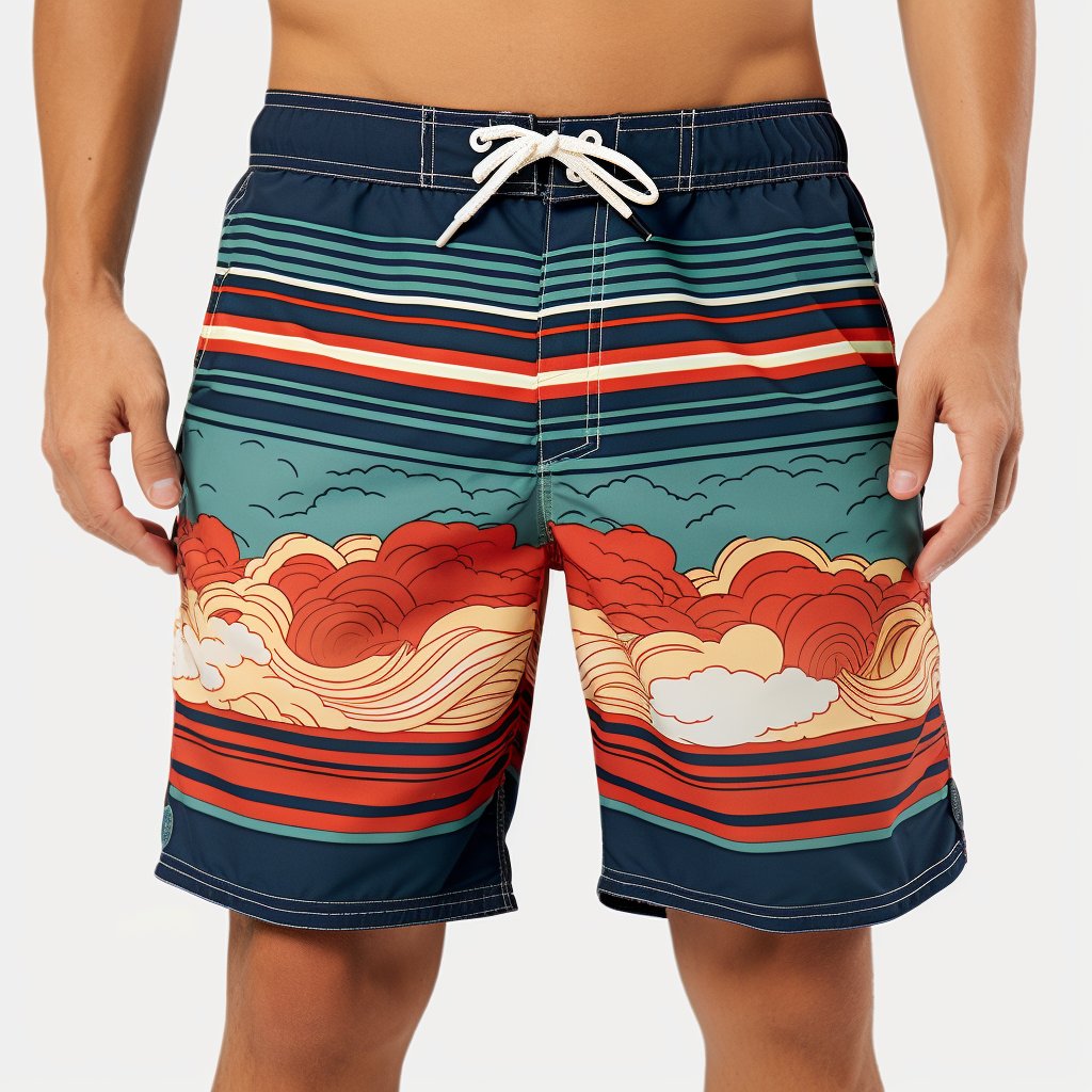 Wholesale Quick Dry Boardshorts Beach Short Spandex / Polyester Swimming Trunks Men Pockets Board Shorts