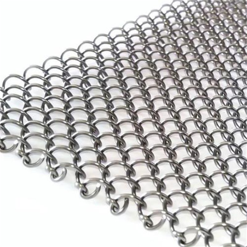 Flat bar stainless steel architectural woven mesh fabric
