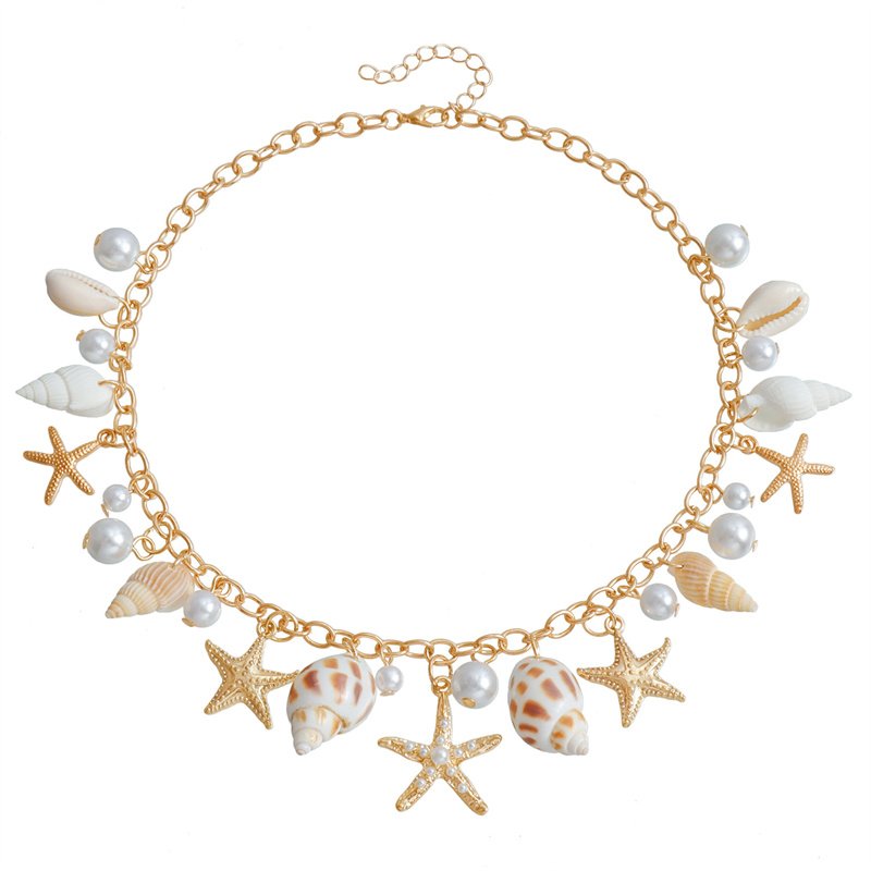 Luoyan Jewelry Fashion Africa Sexy Body Chain Bikini Accessories Waist Chain Belt Starfish Shell Pendant Belly Chain