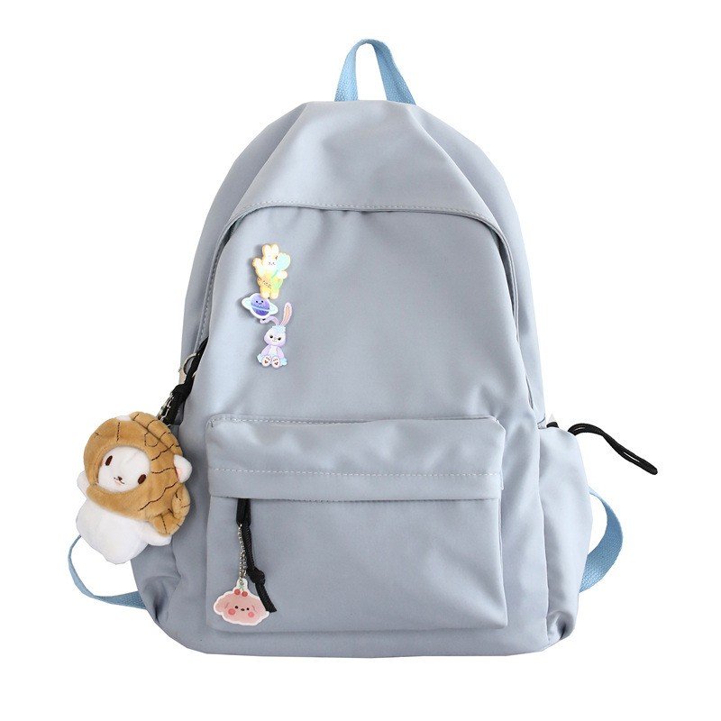 Large Capacity Women'S Backpacks Pure Color Backpack School Bags Nylon School Korean Women'S Bags Outdoor Sports Backpack