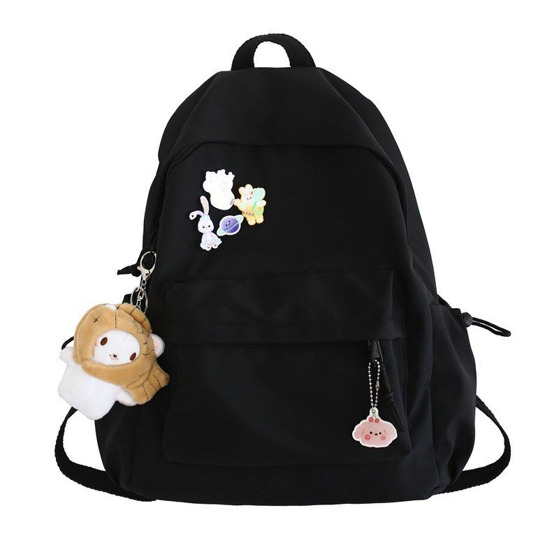 Large Capacity Women'S Backpacks Pure Color Backpack School Bags Nylon School Korean Women'S Bags Outdoor Sports Backpack