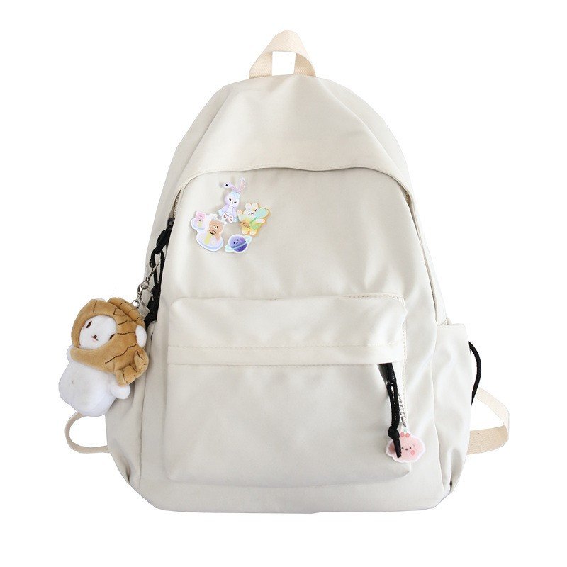 Large Capacity Women'S Backpacks Pure Color Backpack School Bags Nylon School Korean Women'S Bags Outdoor Sports Backpack