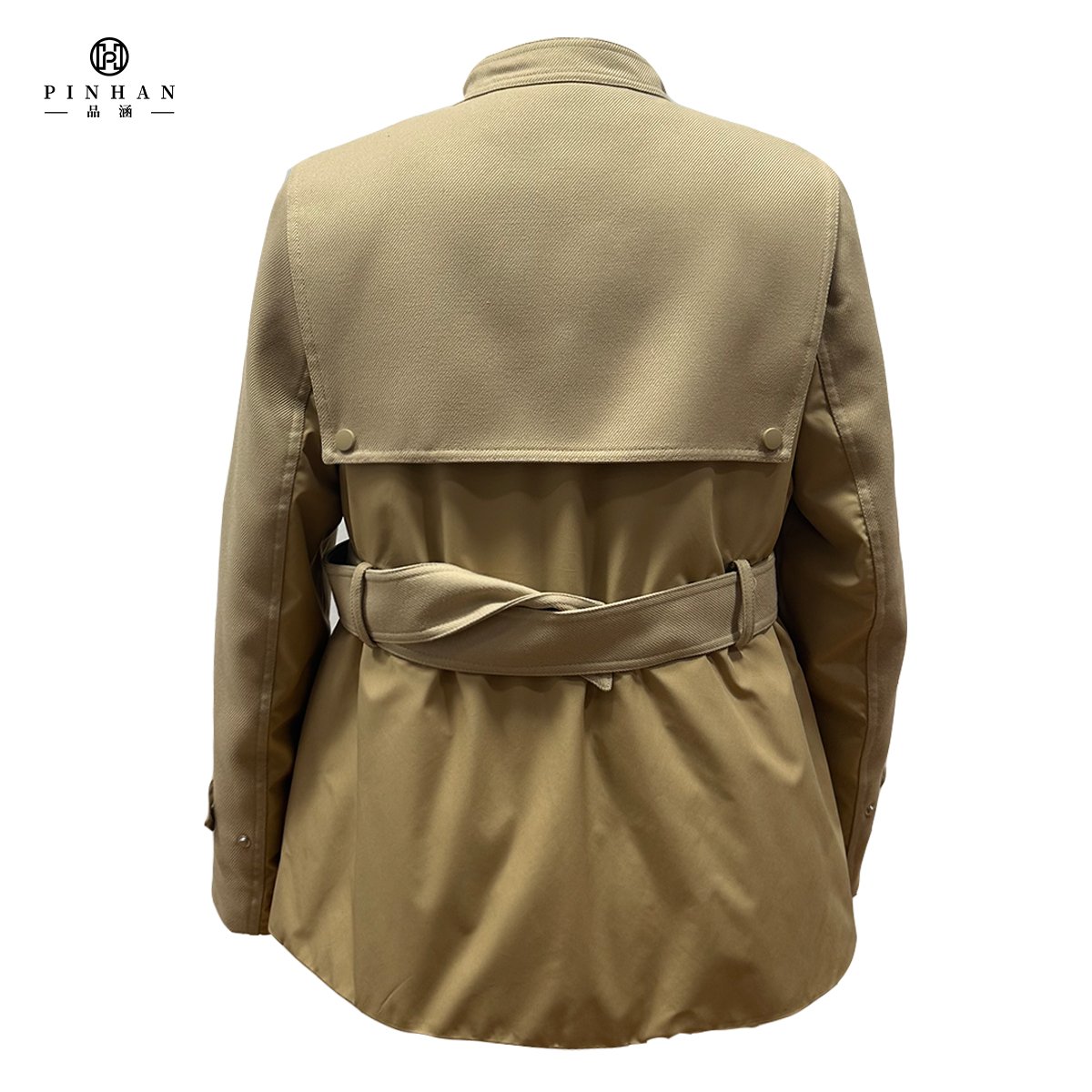 Windproof women's jacket with belt casual style suitable for outdoor shopping office women's winter jacket high quality