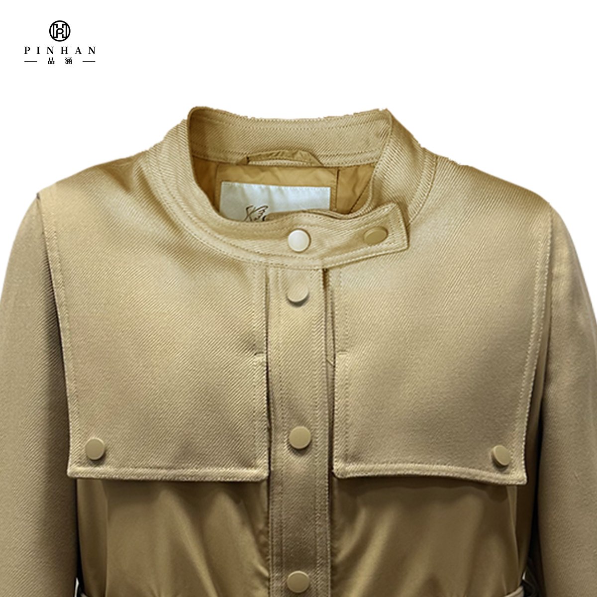 Windproof women's jacket with belt casual style suitable for outdoor shopping office women's winter jacket high quality