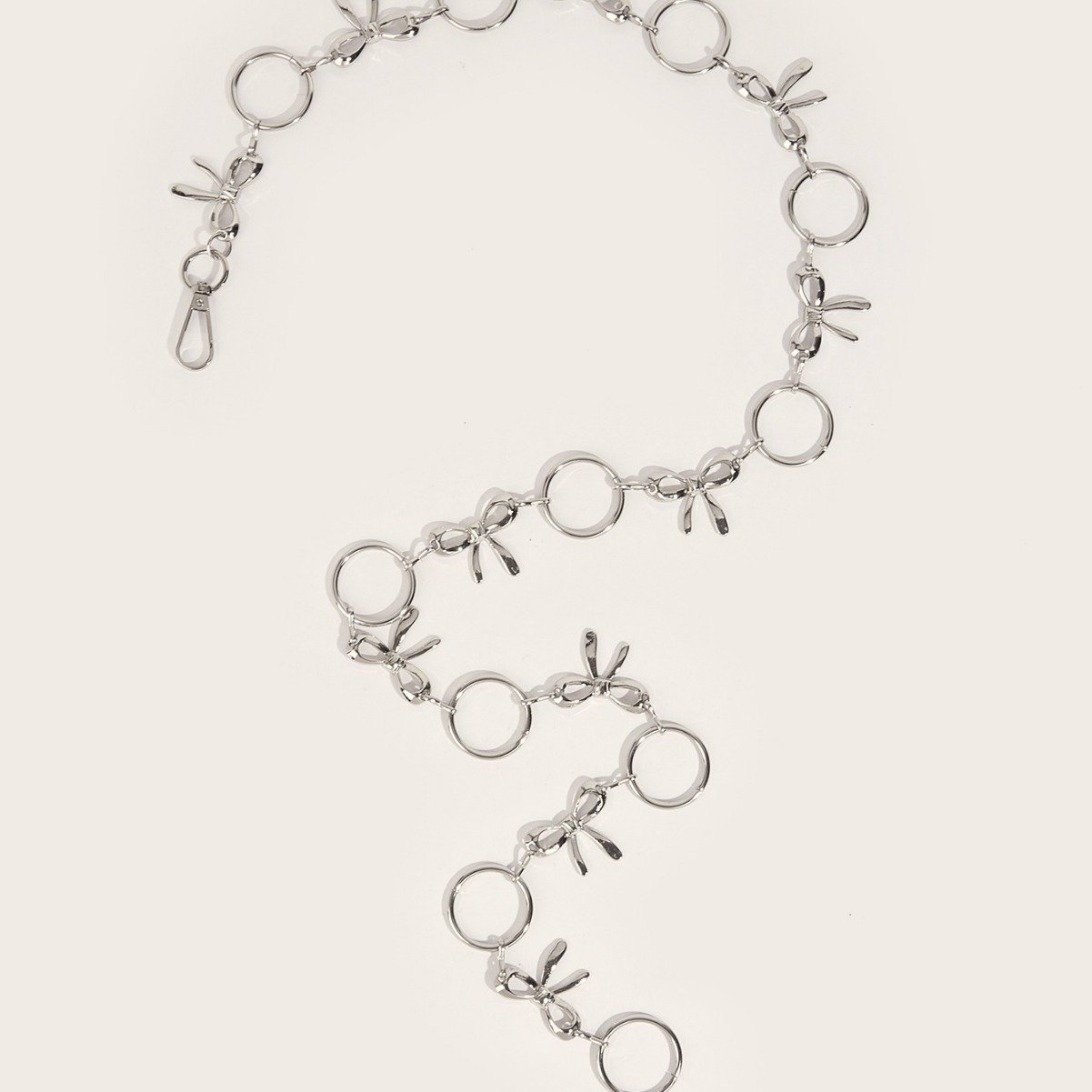 New Trend Gold Plated Stainless Steel O Ring Metal Link Chain Belt,Waterproof Minimalist Waist Chain Belt