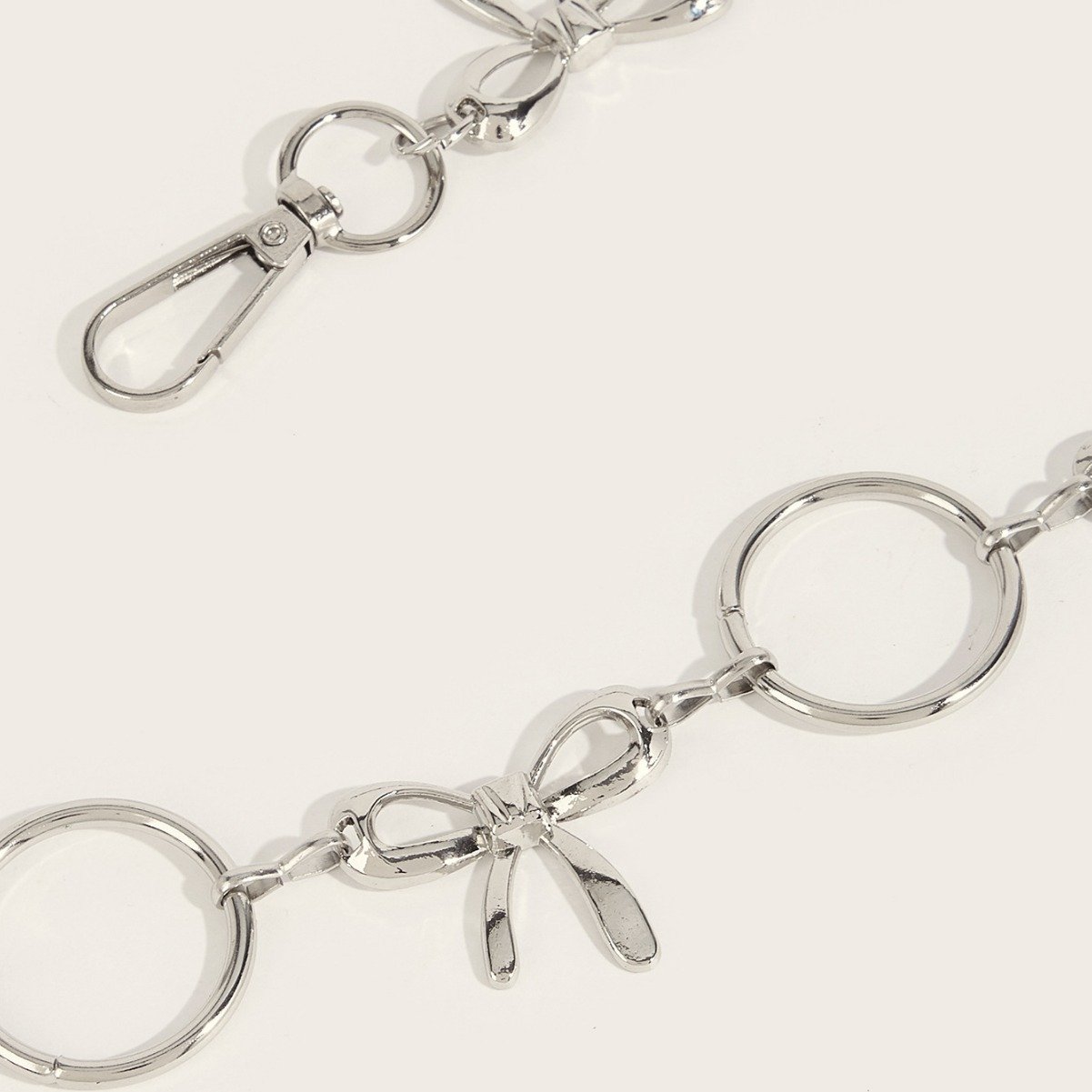 New Trend Gold Plated Stainless Steel O Ring Metal Link Chain Belt,Waterproof Minimalist Waist Chain Belt