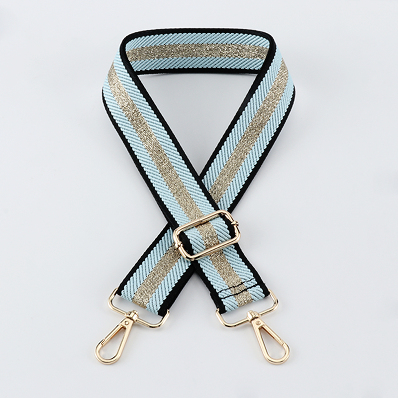 Gold silk Sandwich solid color bag Strap Replaceable wide handbag strap Crossbody bag accessories Adjustable bag strap
