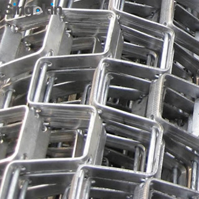 food grade Stainless Steel Honeycomb Wire Mesh Conveyor Belt For Food Cooling And Freezing