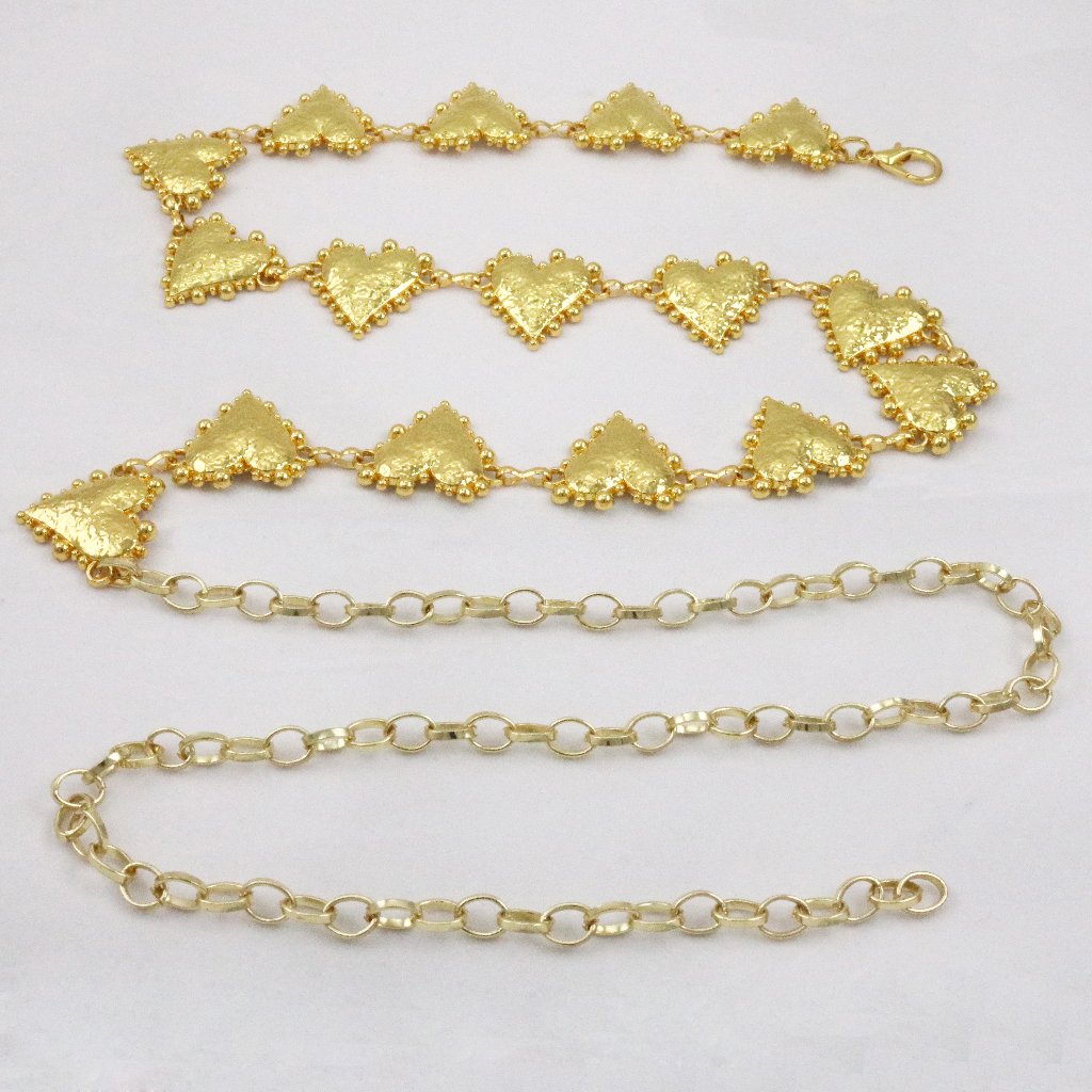 Wholesale Metal Light Gold Heart Fancy Adjustable Ladies Dress Lady Women Men Waist Chain Belt Cadena De Cintura