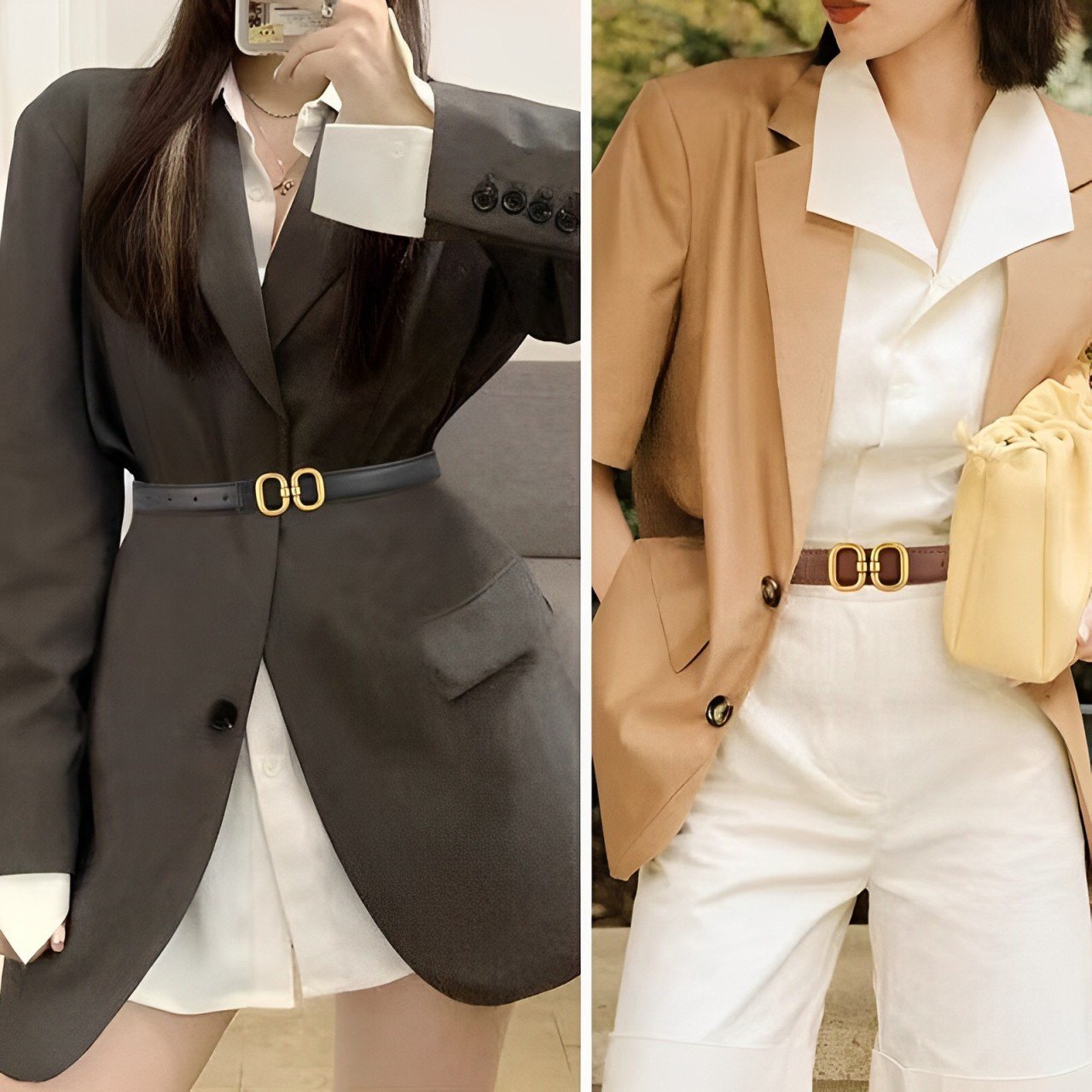 Hig Quality Cowhide Genuine Leather Fashion Ins Waistband Jeans Strap Lady Belts for Dress