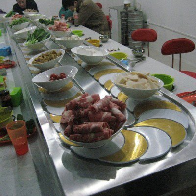 Customized Slat Chain Conveyor With High Quality Stainless Steel Frame Sushi Bar Conveyor Chain Belt System