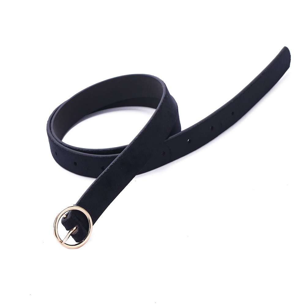 All Fashion Simple Belt New Style Korean Version with Alloy Automatic Buckle Thin Waistband PU Belt for Students and Dress
