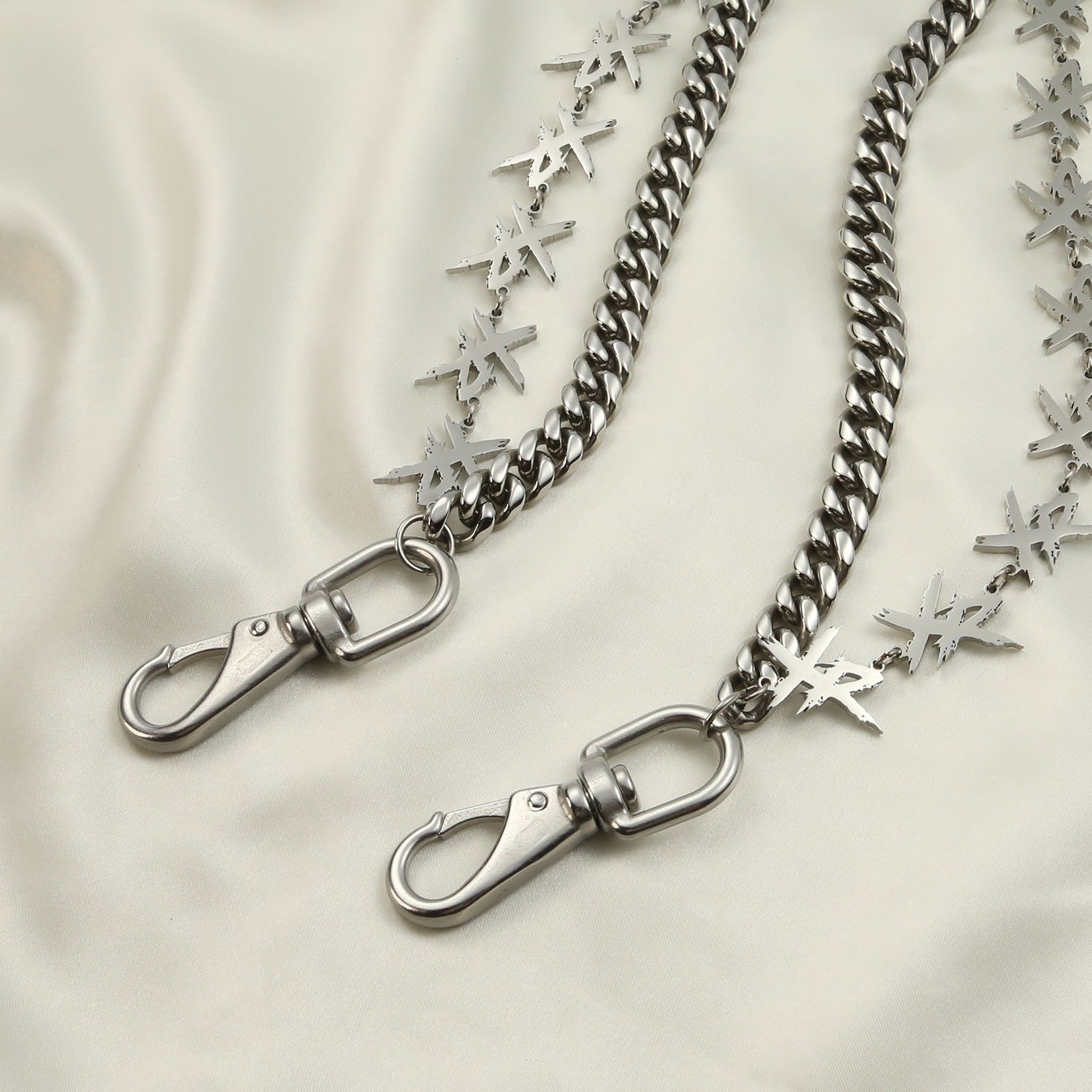 Double Stainless Steel Jeans Chain Hip Hop Punk Style Wallet Chain Fashion Keychain Chain