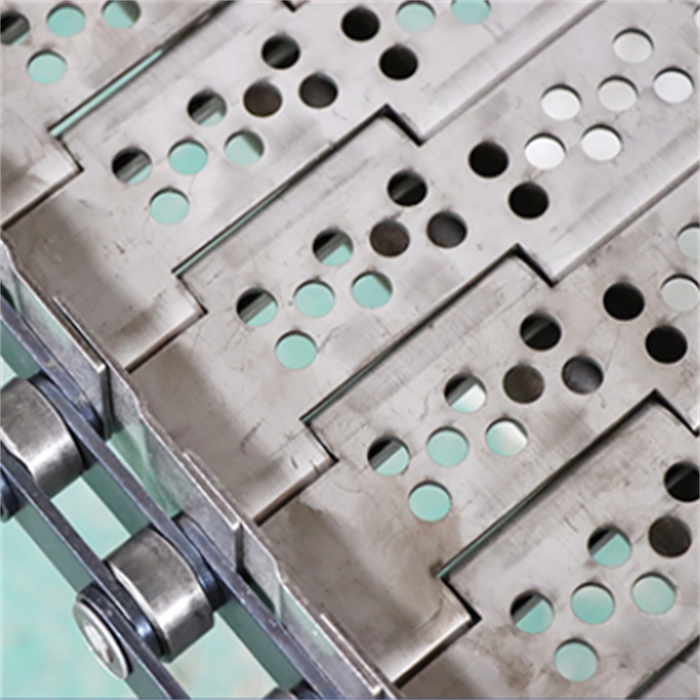 Stainless Steel Perforated Hinged Link Clip Conveyor Belt Hinged Scrap Mesh Belt