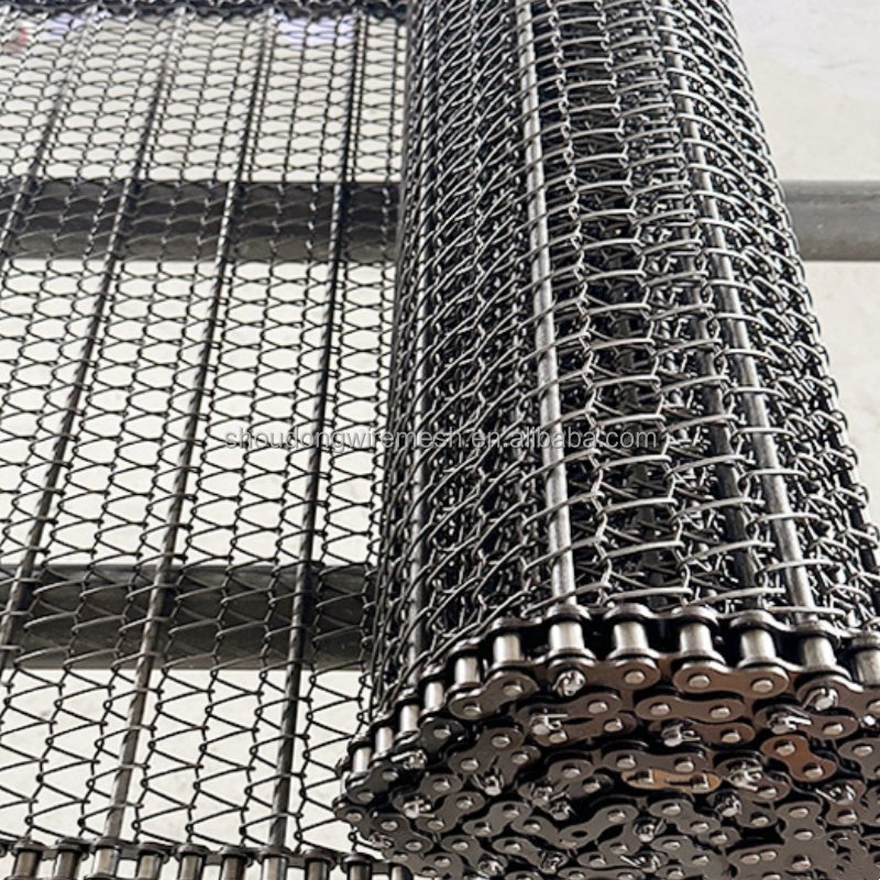 Customized ventilation network chain conveyor belt, food drying and cleaning net