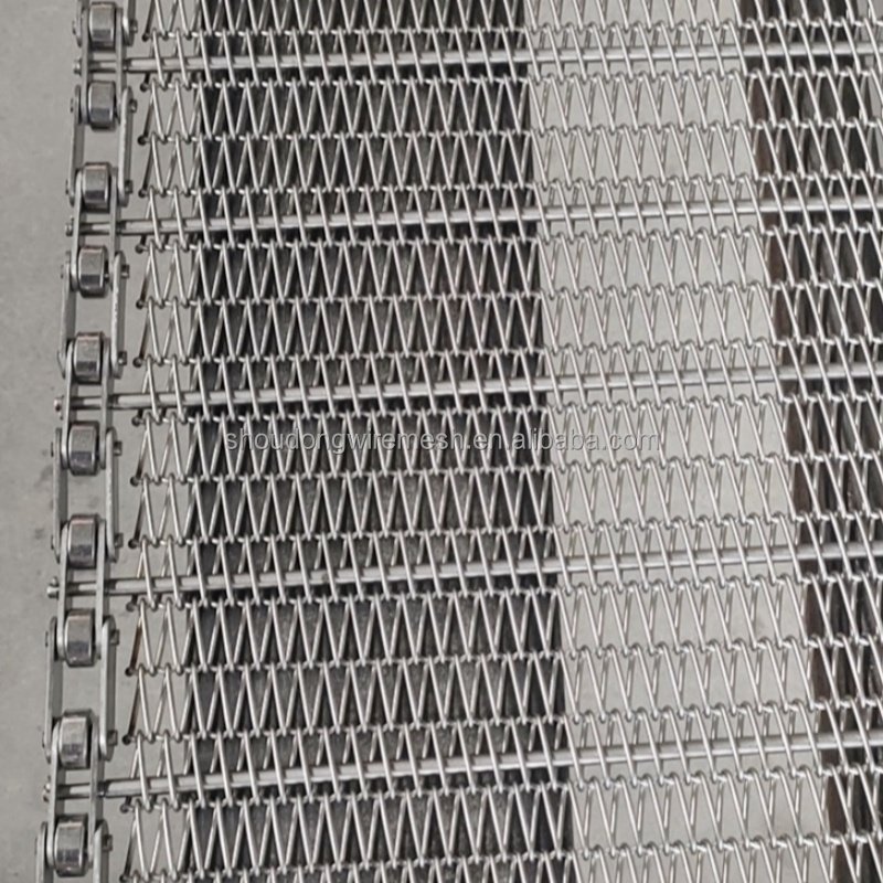 Customized ventilation network chain conveyor belt, food drying and cleaning net