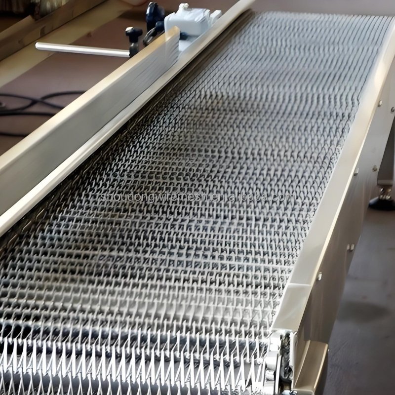 Customized ventilation network chain conveyor belt, food drying and cleaning net
