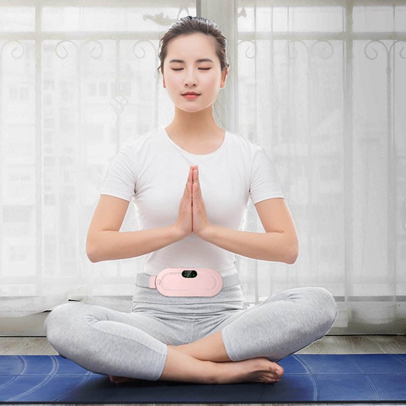 New Arrival Menstrual Heating Pad Portable Cordless Period Pain Relief Belt with Vibration Massage Hot Compress for Cramps
