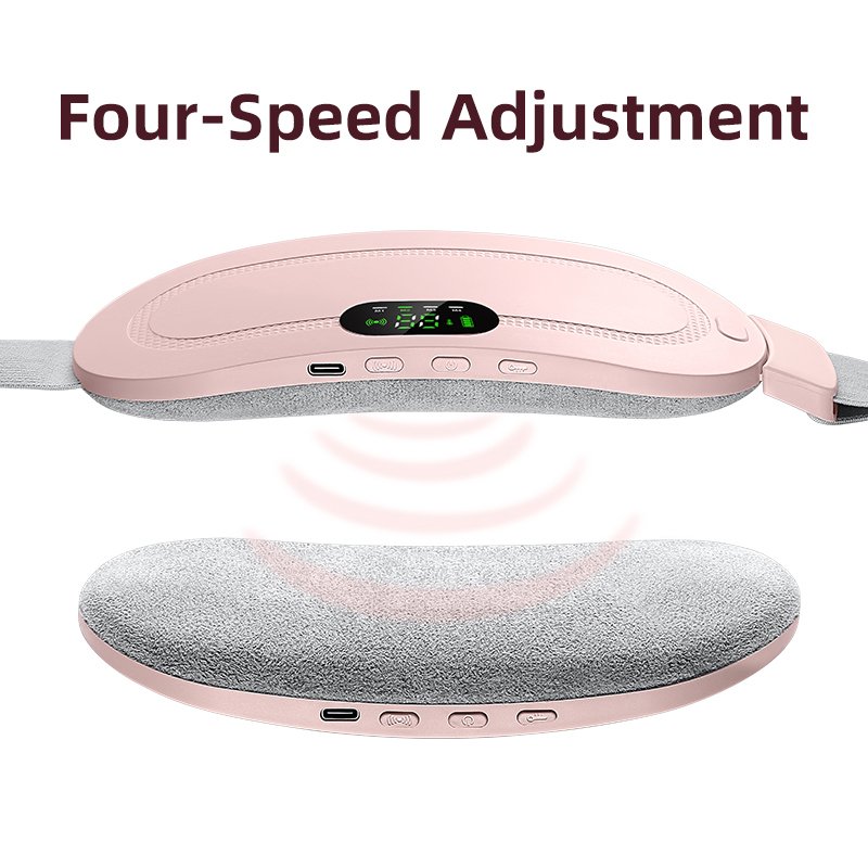 New Arrival Menstrual Heating Pad Portable Cordless Period Pain Relief Belt with Vibration Massage Hot Compress for Cramps