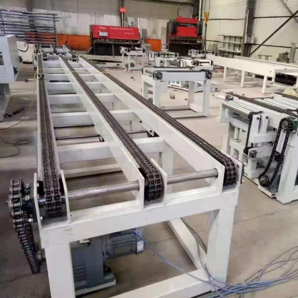 stainless steel adjustable speed chain conveyor for conveying pallets