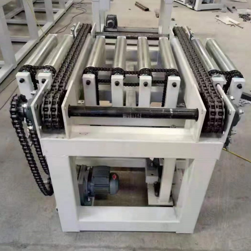 stainless steel adjustable speed chain conveyor for conveying pallets