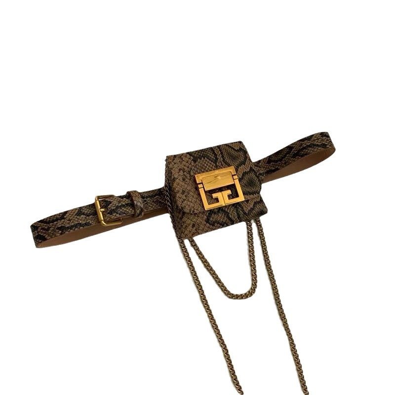 Logo Wholesale Price Designer Luxury Brand Lattice Wallet Purse Lipstick Bag Elegant Mini Handbag Waist Chain Belt