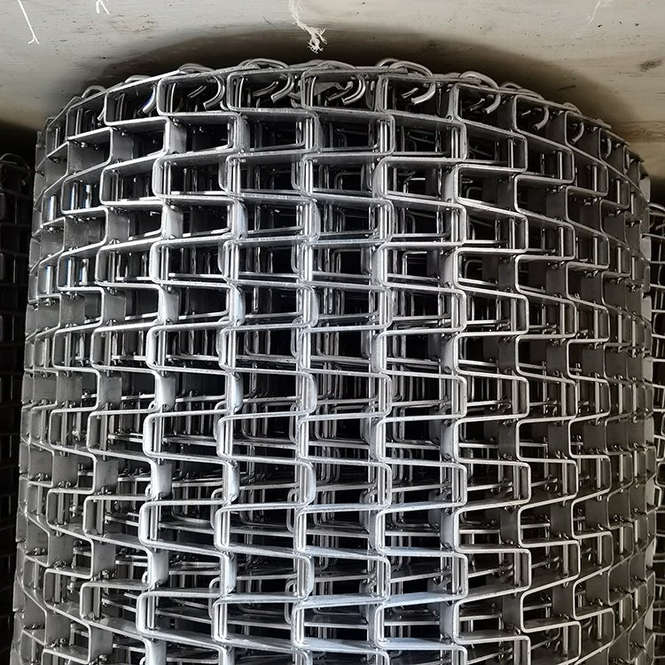Stainless Steel Metal Honeycomb Slat Horseshoe Chain Driven Wire Mesh Conveyor Belt For Cleaning Process, Cooking, Cooling