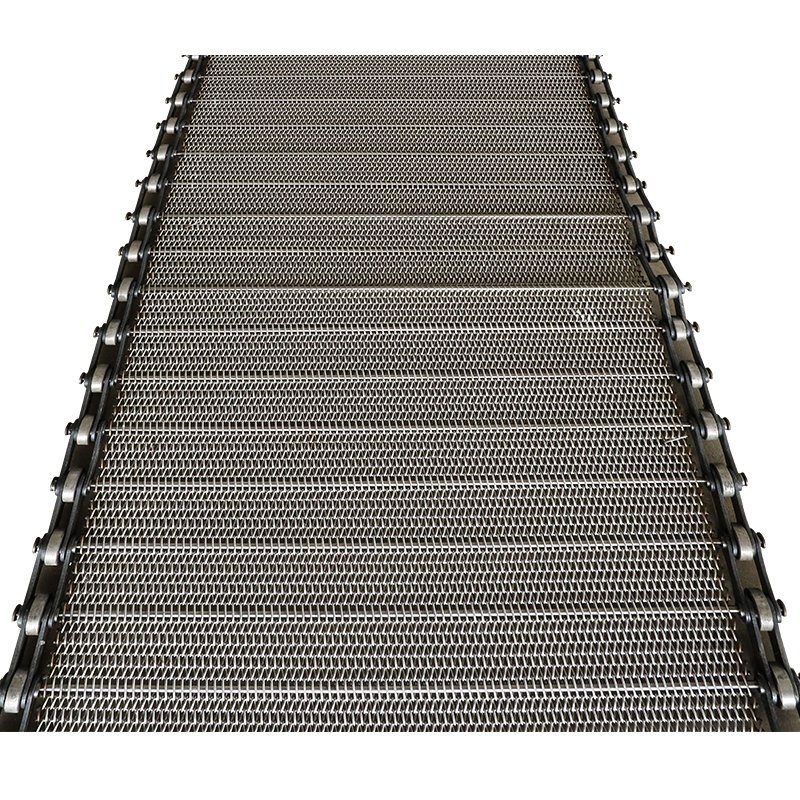Stainless steel mesh belt, food and vegetable production line conveyor belt, high-temperature