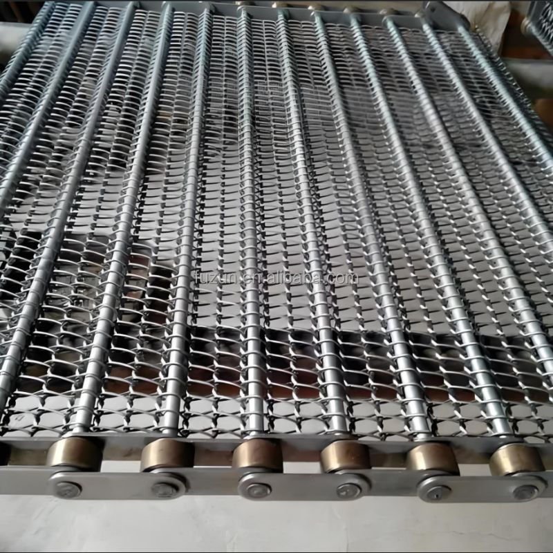 Stainless Steel Heavy Loading Chain Plate Conveyor Belt High Quality Heat resistant Conveyors Belt perforated belt