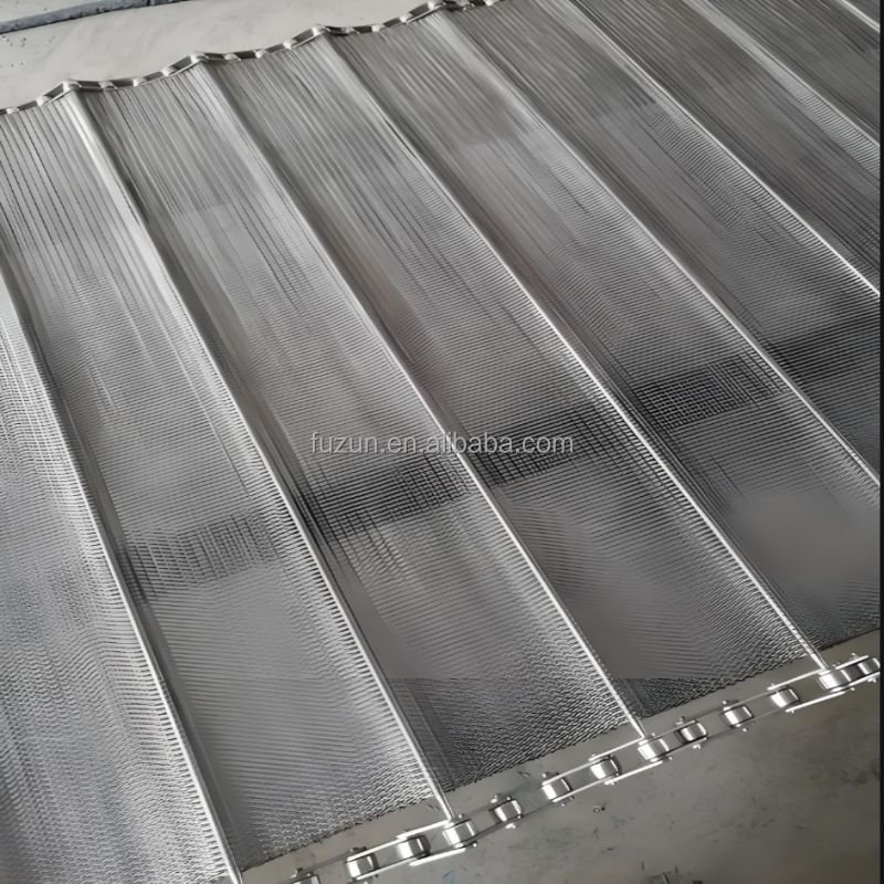 Stainless Steel Heavy Loading Chain Plate Conveyor Belt High Quality Heat resistant Conveyors Belt perforated belt