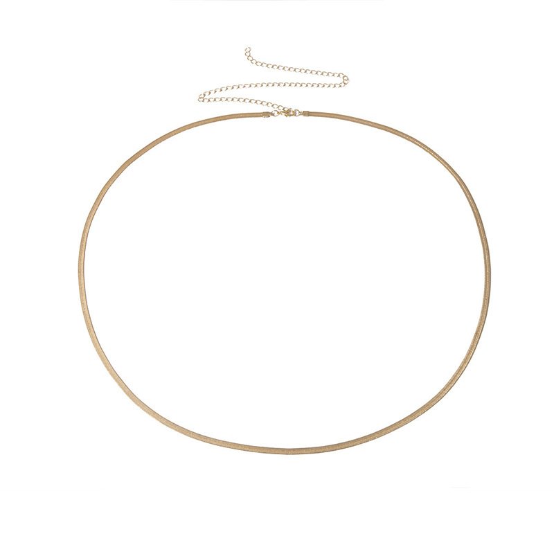 Fashion 18k Gold Stainless Steel Tarnish Free Flat Herringbone Blade Chain Body Jewelry Belt Belly Chain