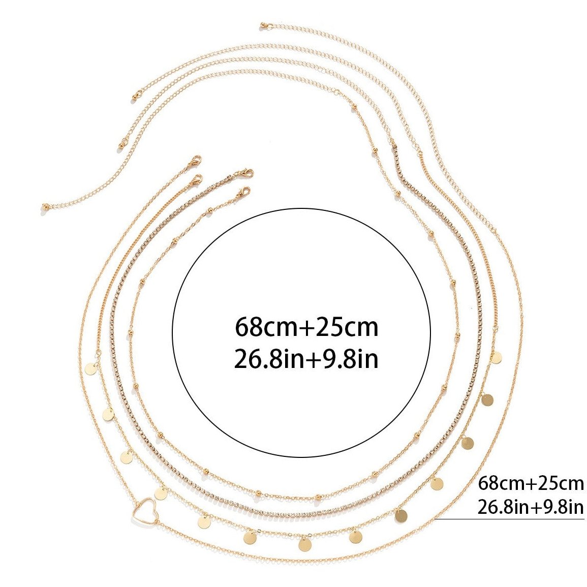 Boho Vintage Summer Beach 925 Silver Multilayer Fine Body Jewelry Gold Beads Women Belly Chains Waist Chain