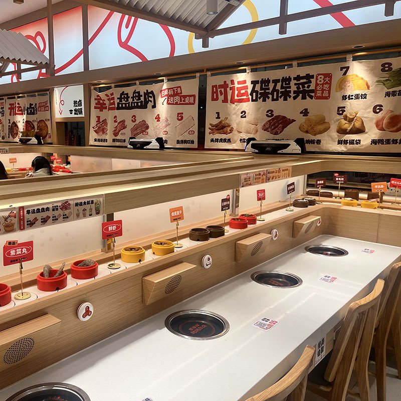 Factory Directly Sushi Conveyor System/ sushi belt conveyor/classic kaiten sushi conveyor 360 Degree Conveyor With High Quality