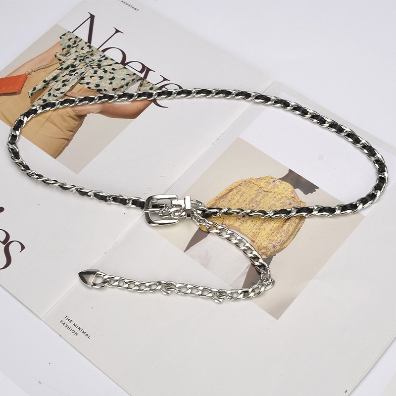 Style High-grade Dress Belt Female Ornament 2022 New Fashion Metal Waist Chain Accessories Design Sense