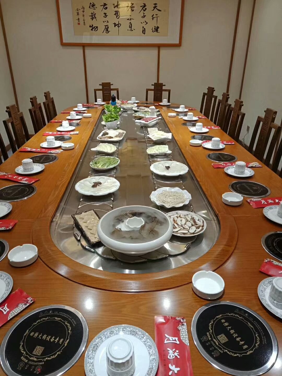 Moderate Speed Revolving sushi table counter top Sushi Conveyor Belt