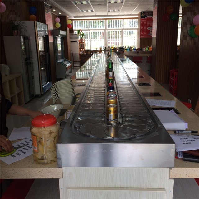 Moderate Speed Revolving sushi table counter top Sushi Conveyor Belt