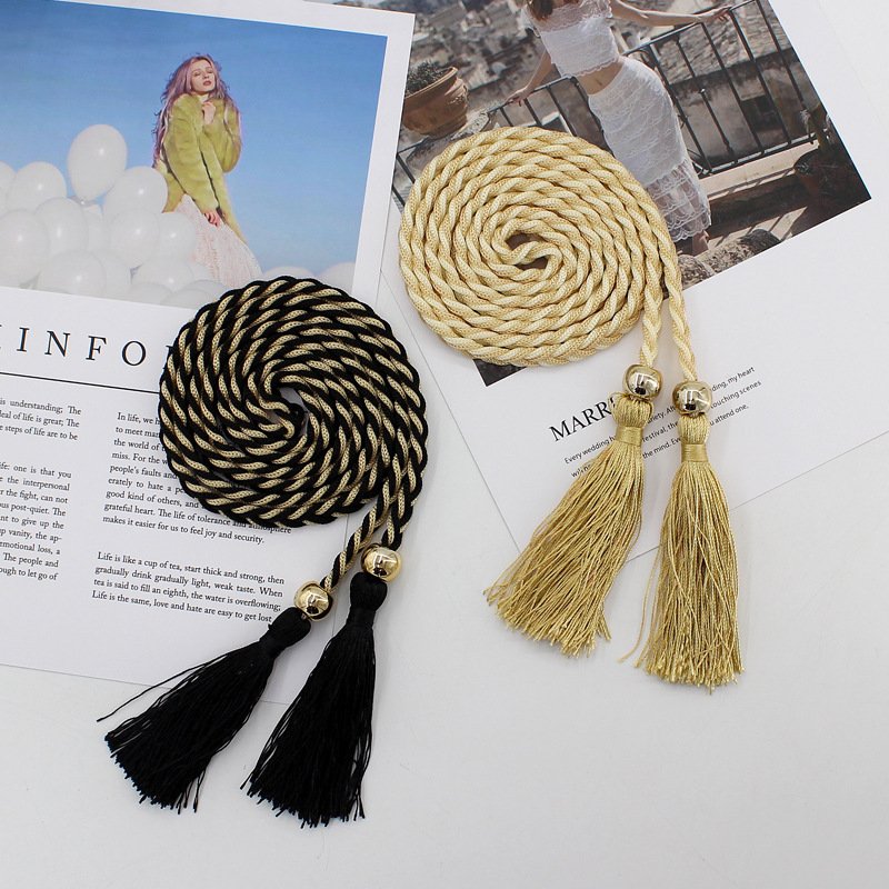 180cm Big Size High Quality Braided Cotton Belts For Women Accessories Skinny Tummy Belt Cinturones For Dress