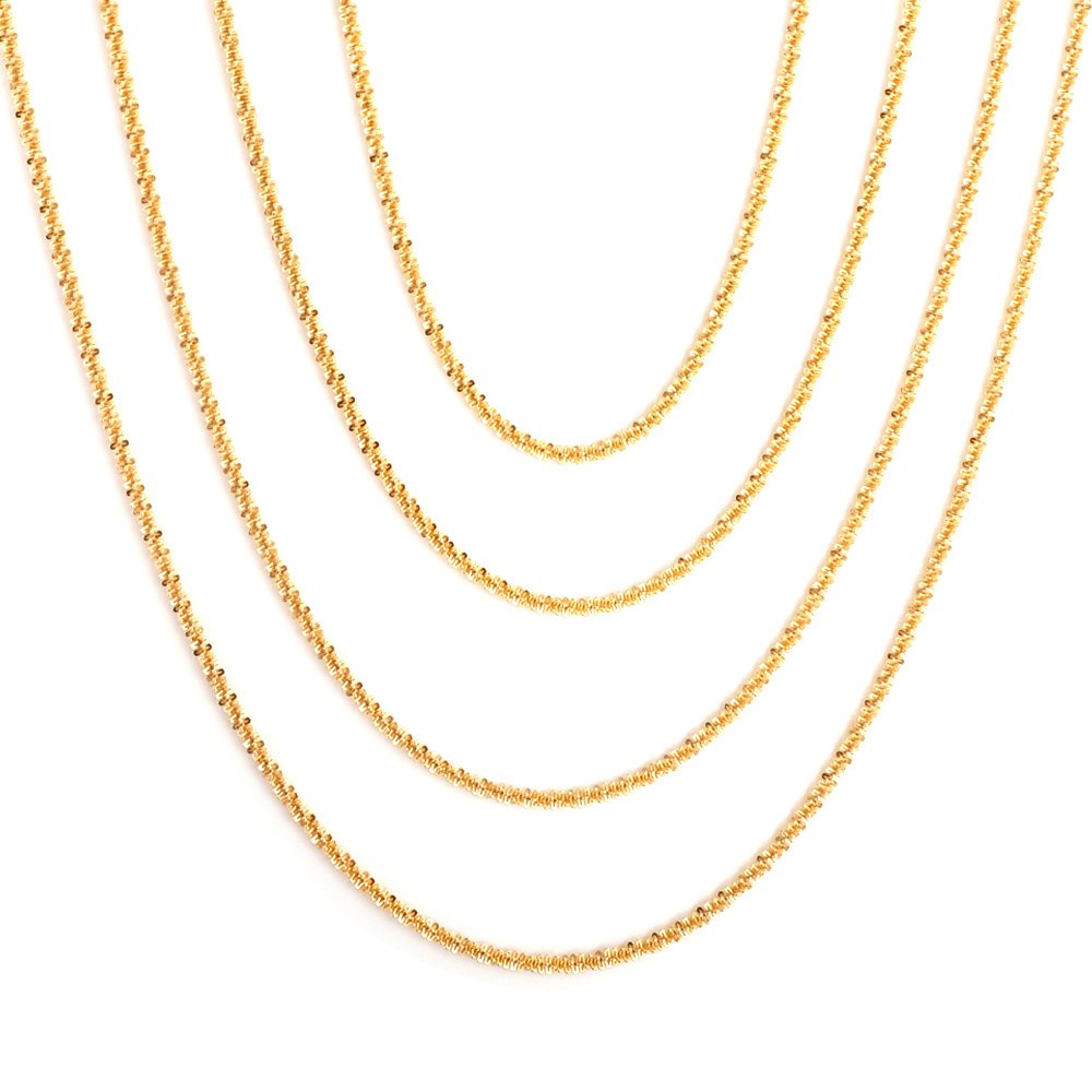 length 45cm-60cm Width 2.2mm Chain Saws Stainless Steel Gold Plated Fashion Jewelry Body Chain