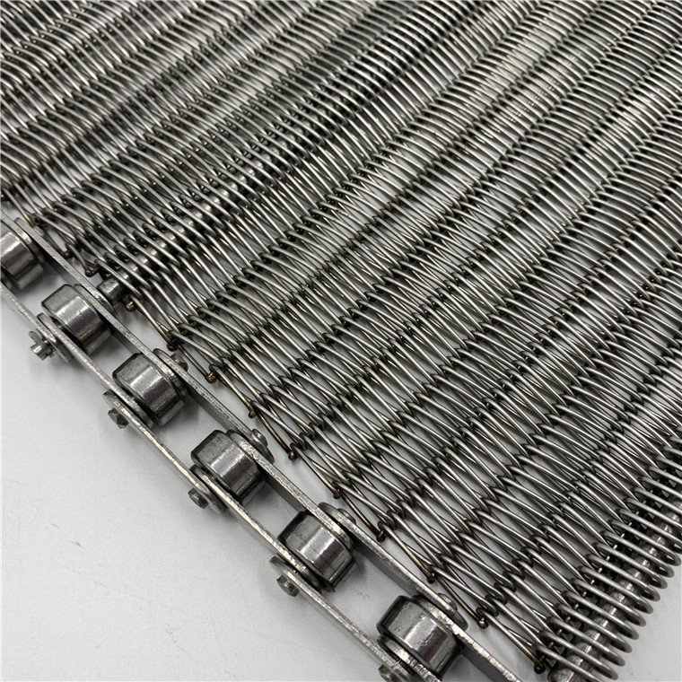 stainless steel or mild steel conveyor belt Wire Weave Link Metal Mesh Belt For Conveyor