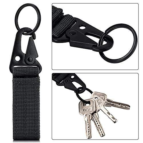 High QualityTactical Molle Key Ring Gear Key Keeper Nylon Belt Keychain molle attachement Webbing Clip Buckle for Belts Bags