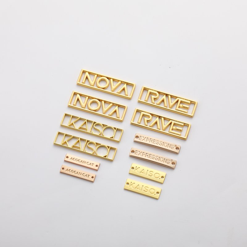 handbag hardware Letter LOGO BRAND Metal logo snap hook bag chain button Zinc ALLOY bag accessories for bag