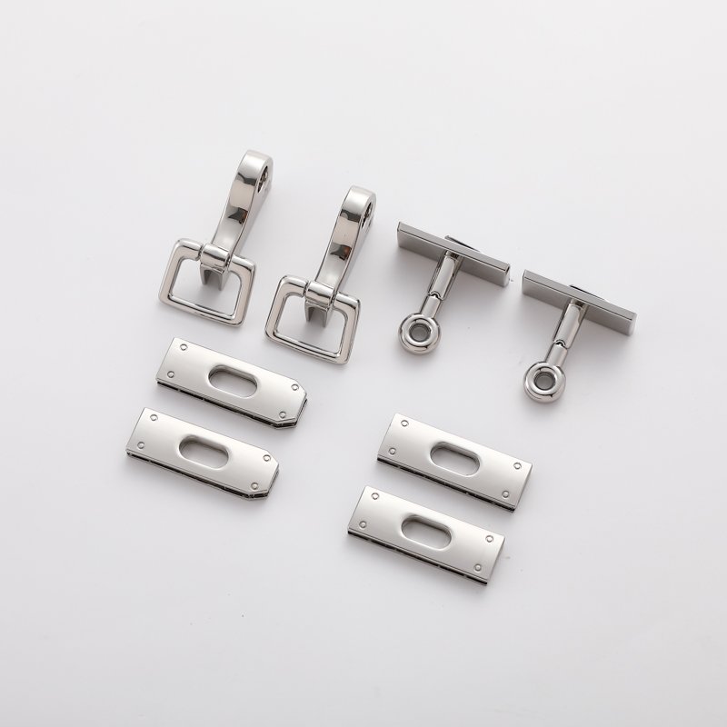 handbag hardware Letter LOGO BRAND Metal logo snap hook bag chain button Zinc ALLOY bag accessories for bag