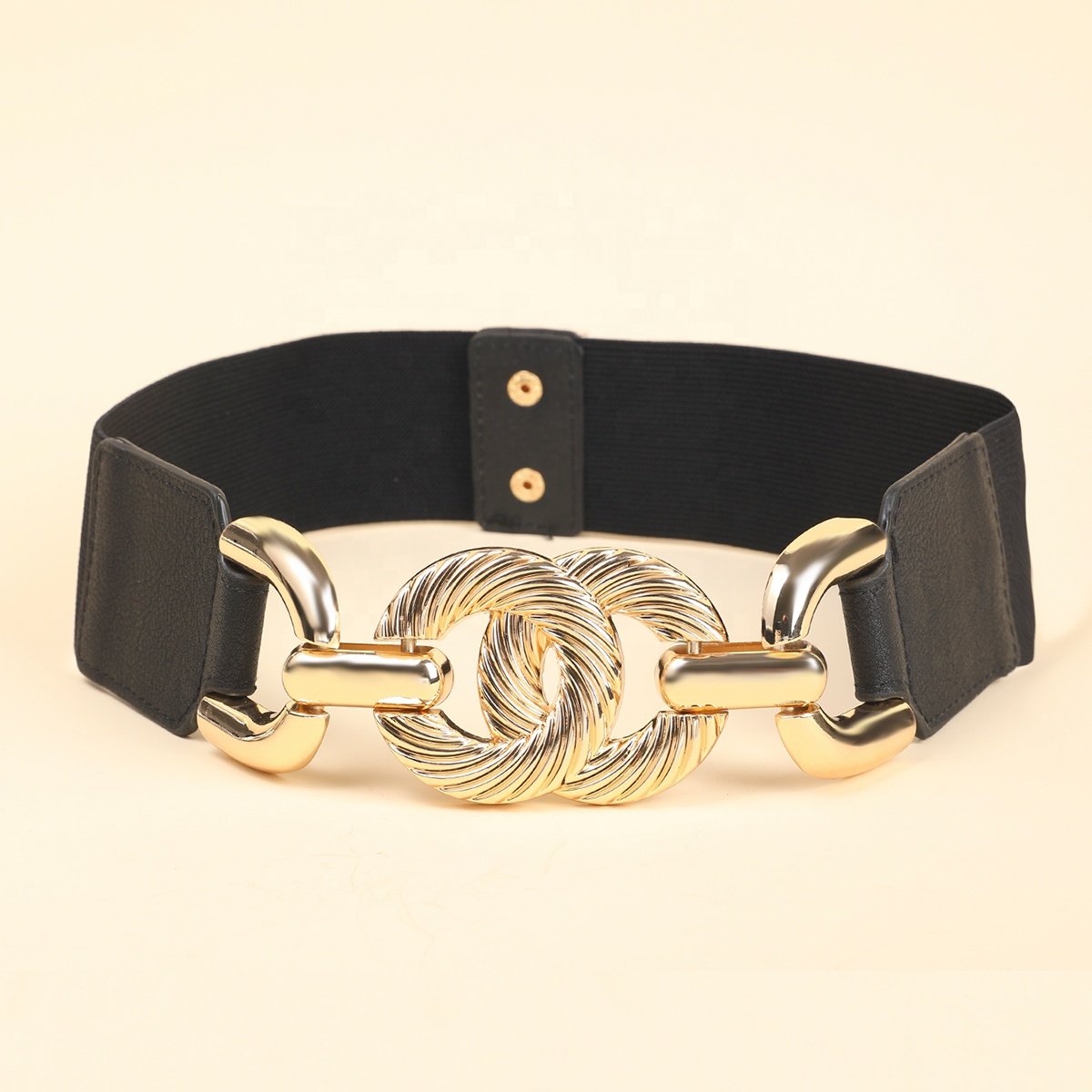 wholesale new Stock Women gold Chain double C Buckle Belt Coat Dresses Decorative Elastic Waistband Elastic Waist Belt