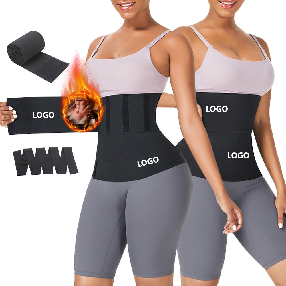 HEXIN Dropshipping 2021 Waist Trimmer Belt Tummy Control Fat Burning Tummy Wrap Waist Trainer Shaper