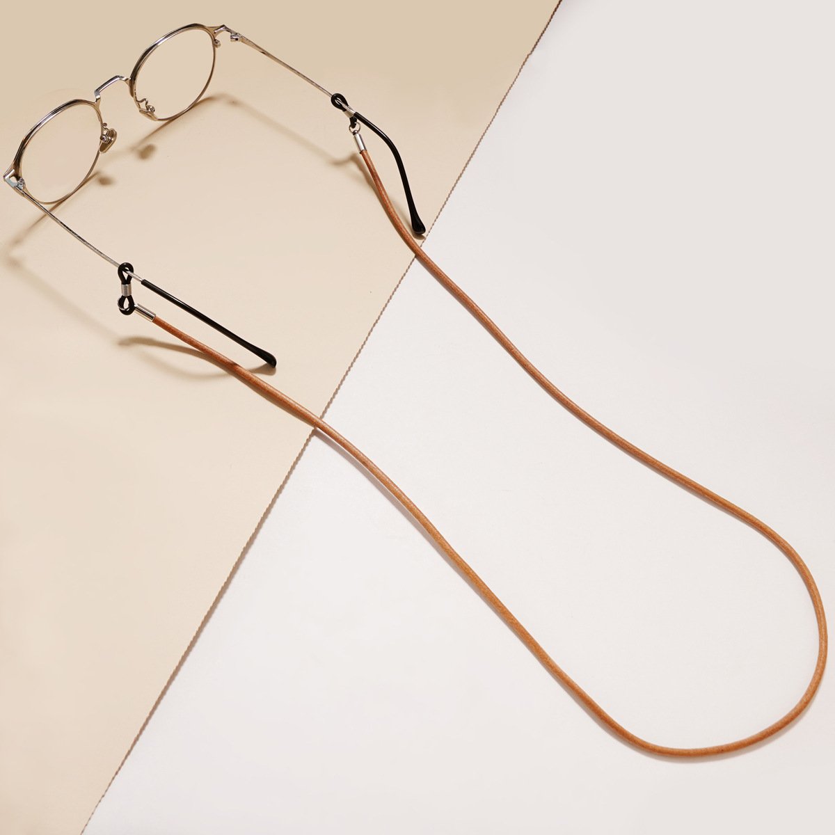Cyin Black Brown Cowhide Eyewear Lanyards Eyeglass Protective Rope Cord Neck Holder Strap Men Genuine Leather Glasses Strap
