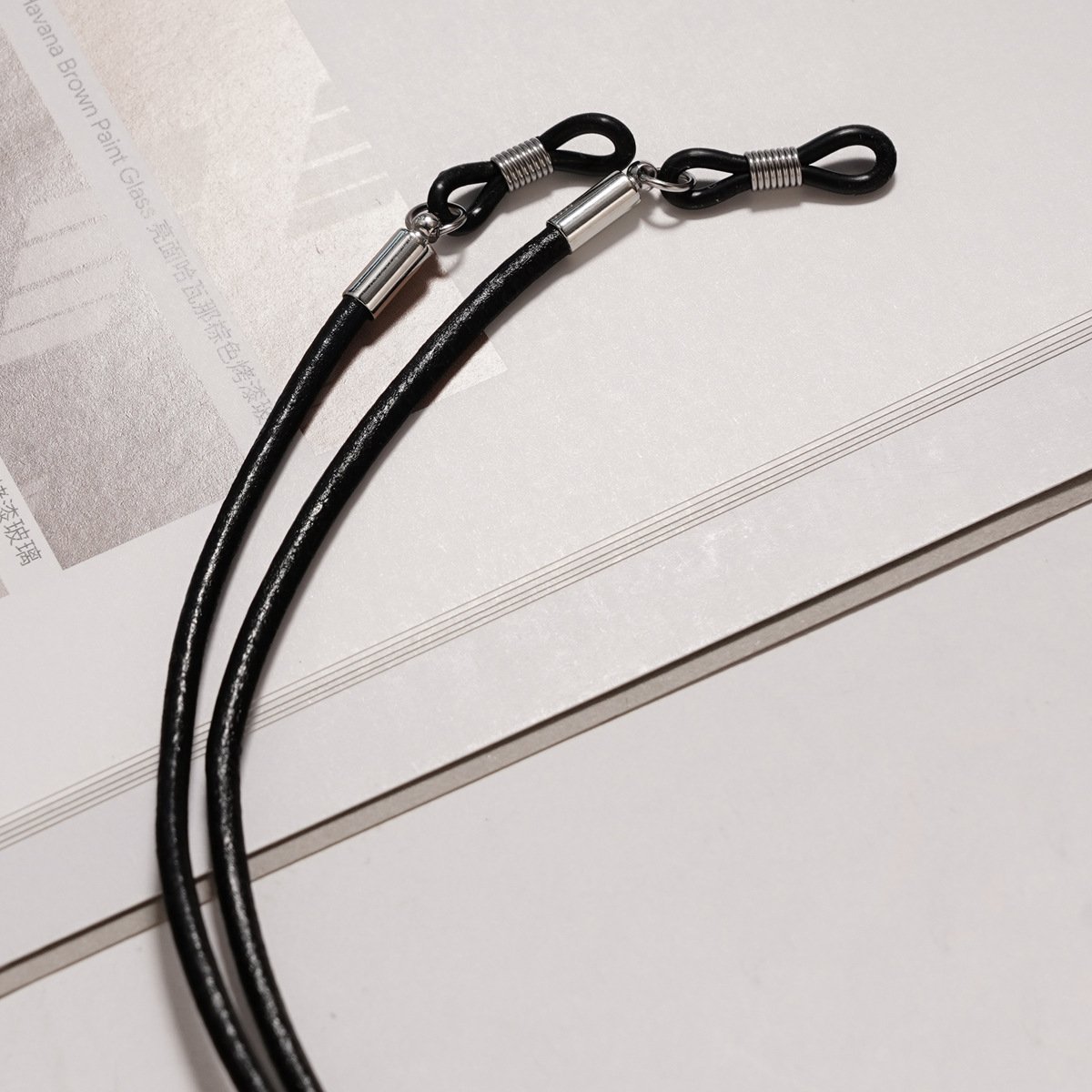 Cyin Black Brown Cowhide Eyewear Lanyards Eyeglass Protective Rope Cord Neck Holder Strap Men Genuine Leather Glasses Strap