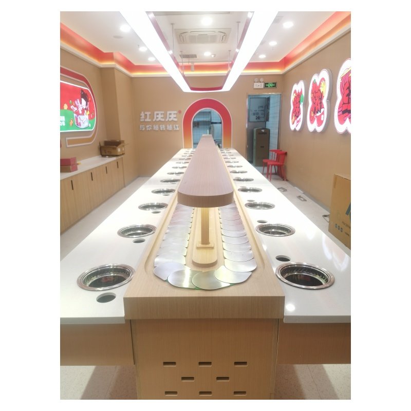 Sushi conveyor POM belt chain conveyor system sushi /rotary sushi conveyor / hot pot conveyor belt chain for restaurant