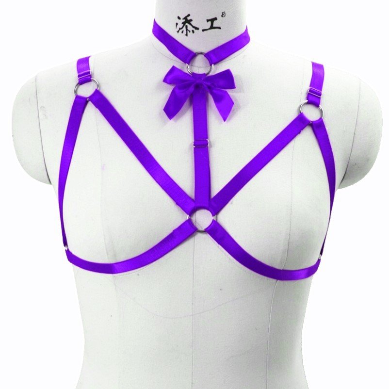 CIVET BDSM Pk Elastic Bow Collar Belt Sexy Bondage Waist Chain Trend Jewelry Casual Corset Waist Seal Strap