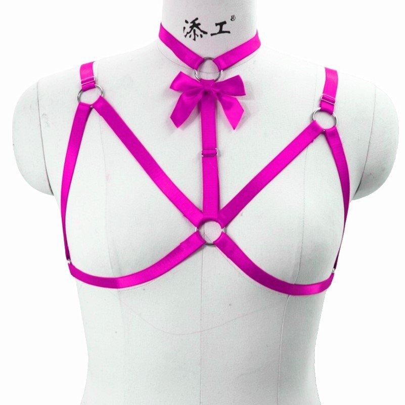CIVET BDSM Pk Elastic Bow Collar Belt Sexy Bondage Waist Chain Trend Jewelry Casual Corset Waist Seal Strap